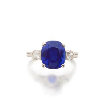 View full screen - View 1 of Lot 169. Sapphire and Diamond Ring.