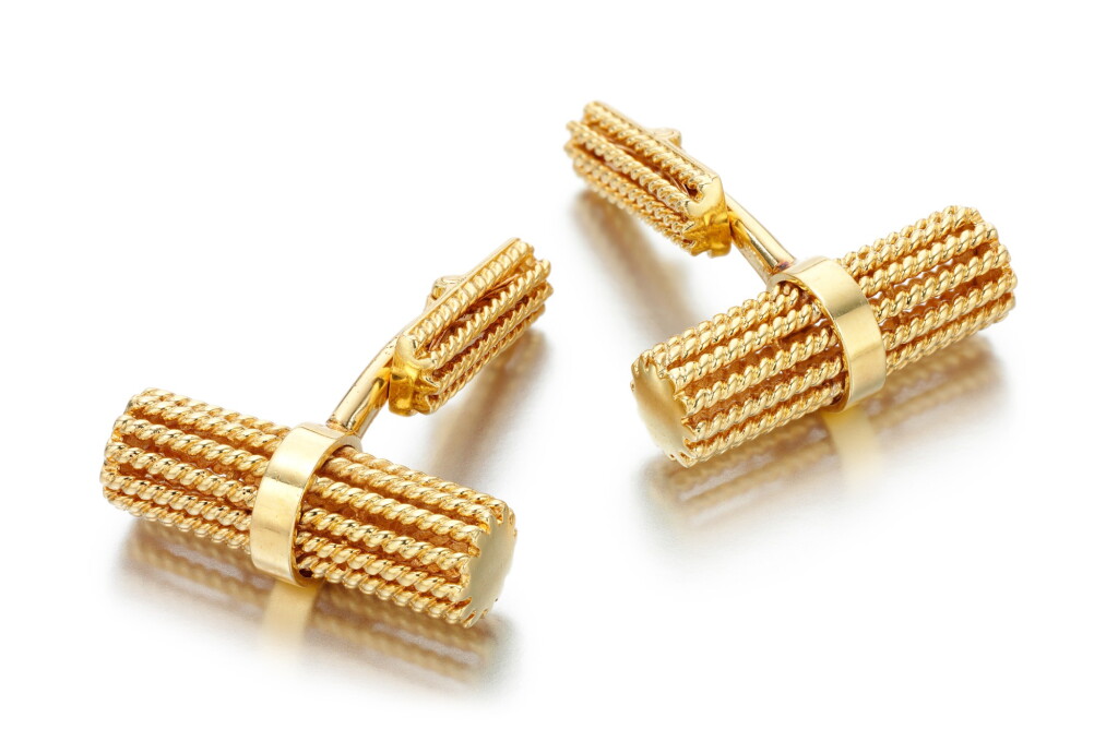 View full screen - View 1 of Lot 20. PAIR OF CUFFLINKS, CARTIER, 1970S.
