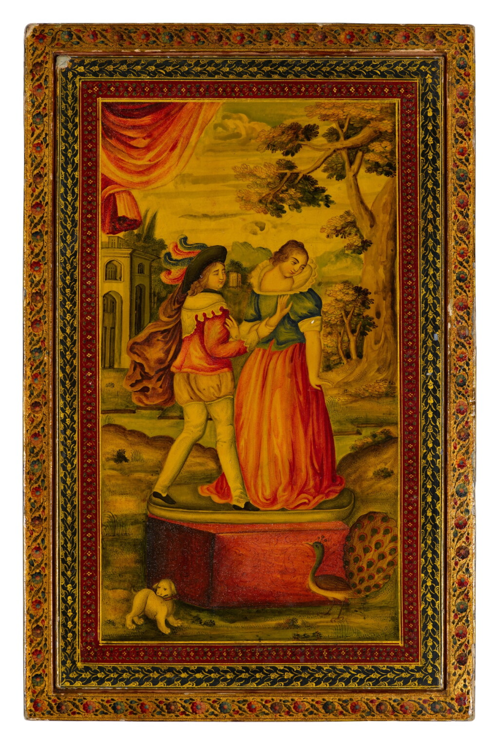 View full screen - View 1 of Lot 1176. A Lacquer Mirror-Case, Qajar, Persia, Circa 1850.