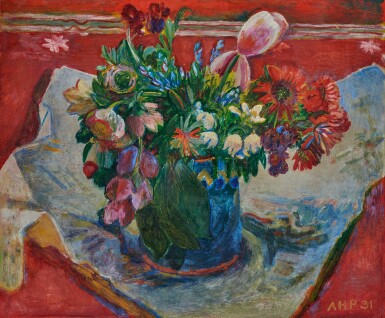 View full screen - View 1 of Lot 70. Frühlingsblumen mit Schneeglöckchen und Anemonen, 1931 .