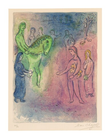 View full screen - View 1 of Lot 13. MARC CHAGALL | ARRIVÉE DE DIONYSOPHANE (MOURLOT 344; SEE CRAMER BOOKS 46).