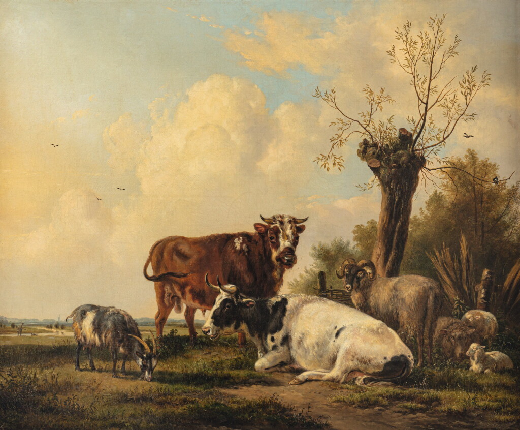 View full screen - View 1 of Lot 182. PIETER GERARDUS VAN OS | LANDSCAPE WITH CATTLE.