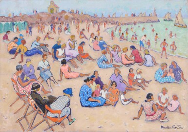 View full screen - View 1 of Lot 308. Collioure, la plage par temps gris.