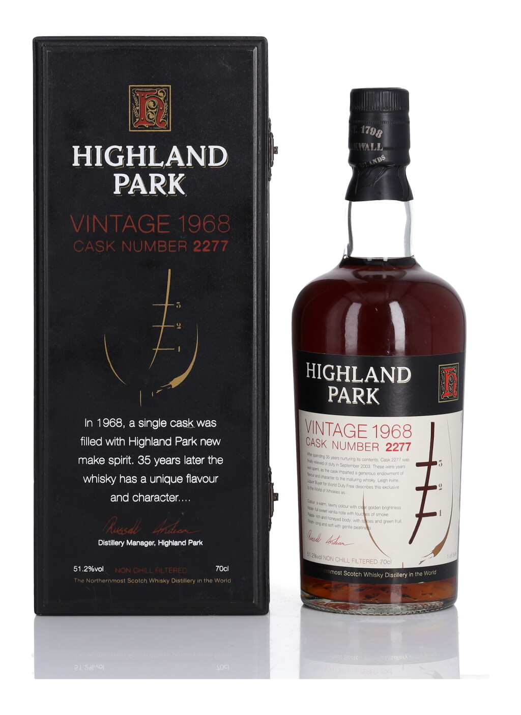 View full screen - View 1 of Lot 48. Highland Park Single Cask 35 Year Old 51.2 abv 1968 (1 BT 70cl).