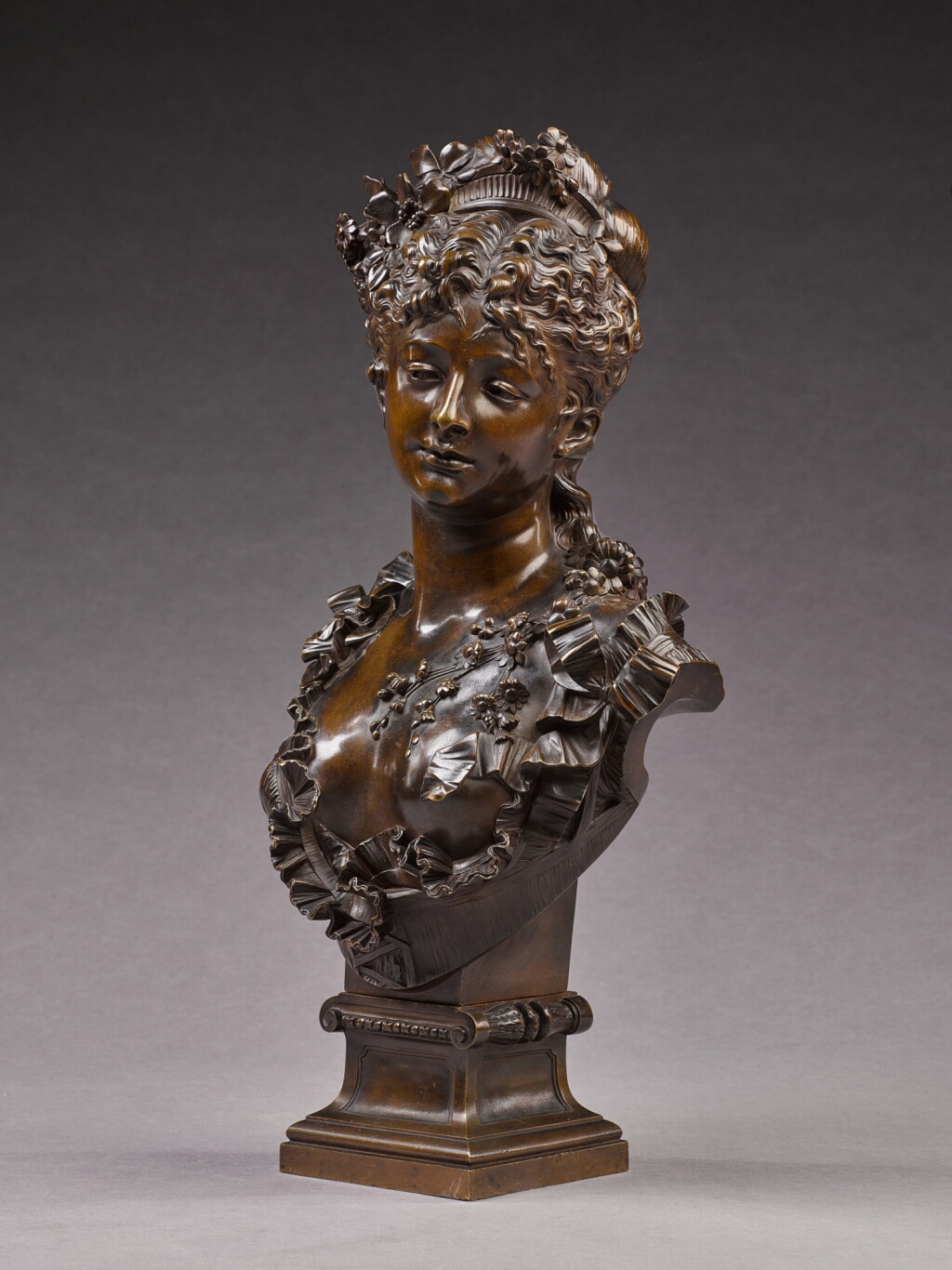 View full screen - View 1 of Lot 369. Bust of the Comtesse de Cassagne.