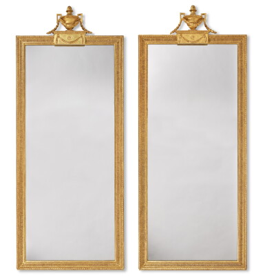 View full screen - View 1 of Lot 1162. A Pair of George III Giltwood Pier Mirrors, Circa 1775.