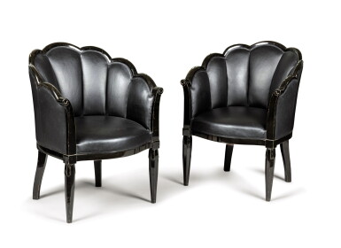 View full screen - View 1 of Lot 9. Pair of armchairs, circa 1920.