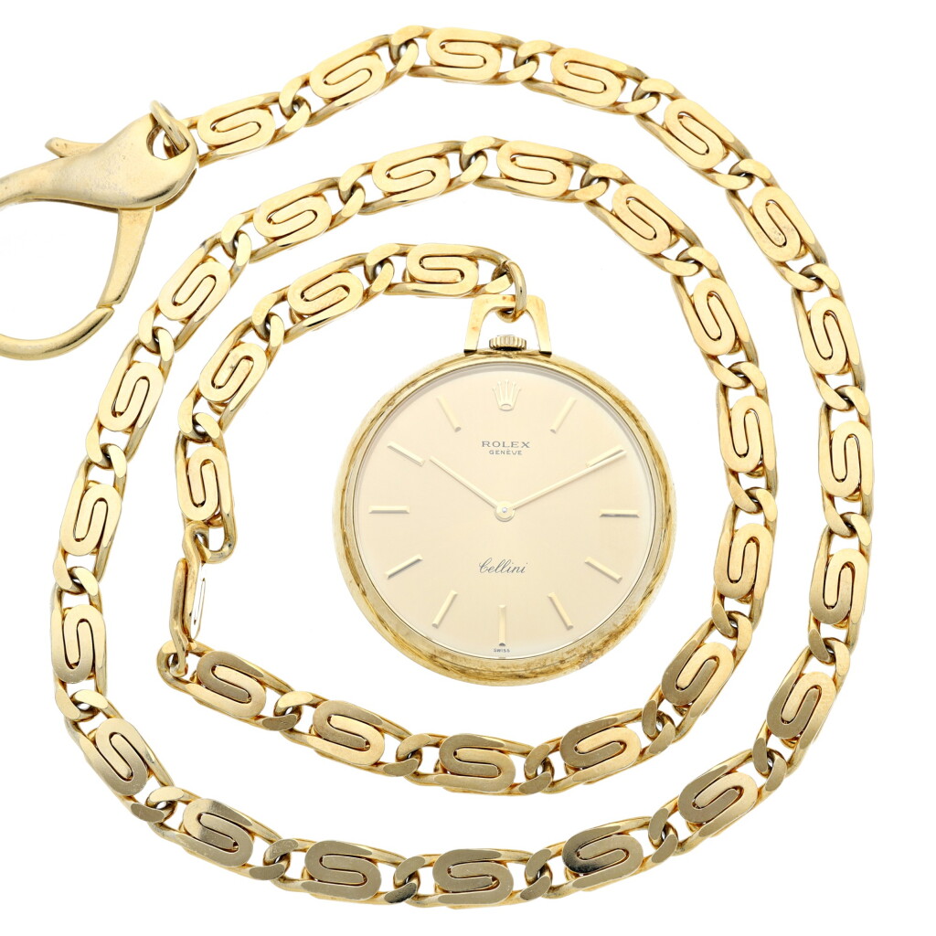 View full screen - View 1 of Lot 277. REFERENCE 3717A CELLINI A YELLOW GOLD OPEN FACED WATCH, CIRCA 1990.