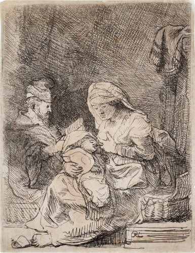 View full screen - View 1 of Lot 66. The Holy Family (B., Holl. 62; New Holl. 114; H. 95).