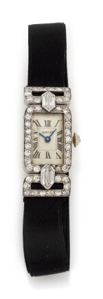 PLATINUM AND DIAMOND-SET COCKTAIL WATCH (OROLOGIO DA POLSO IN PLATINO E DIAMANTI) CIRCA 1925 | CARTIER, PARIS