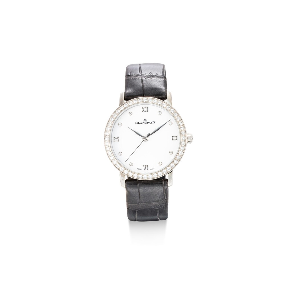 View full screen - View 1 of Lot 614. BLANCPAIN | A STAINLESS STEEL AND DIAMOND-SET WRISTWATCH, CIRCA 2015.
