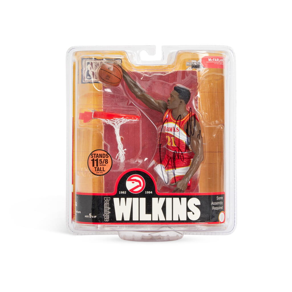 View full screen - View 1 of Lot 210. Dominique Wilkins Hardwood Classics Series 3 Signed Atlanta Hawks Action Figure .