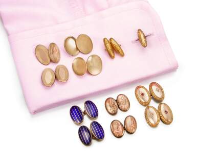 View full screen - View 1 of Lot 1026. SIX PAIRS OF CUFFLINKS.