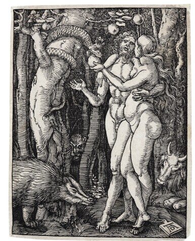 View full screen - View 1 of Lot 1. ALBRECHT DÜRER | ADAM AND EVE; AND ECCE HOMO (B. 17, 358; M., HOLL. 126, 144).