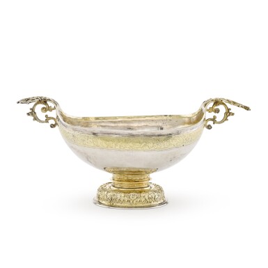 View full screen - View 1 of Lot 149. A German parcel-gilt silver dish, possibly Peter Ehrwerth, Anklam, circa 1600.