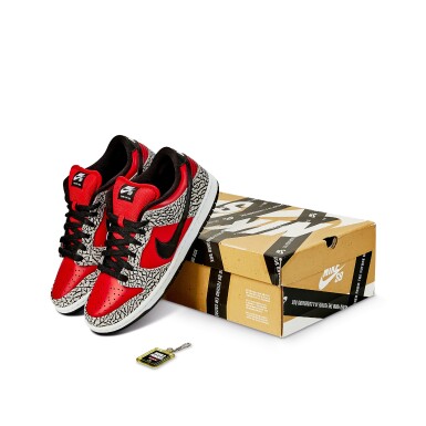 View full screen - View 1 of Lot 8621. Nike SB Dunk Low Pro Premium Supreme 'Red Cement' | Size 9.5.