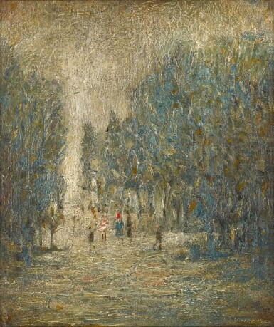 View full screen - View 1 of Lot 18. Road Through a Wood.