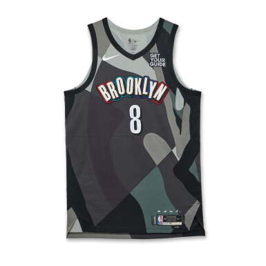 View full screen - View 1 of Lot 141. Cui Yongxi Brooklyn Nets 2024-2025 Game Worn City Edition Jersey .