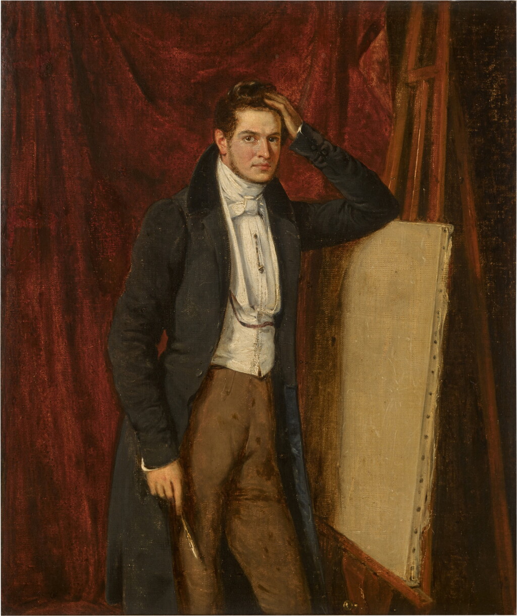 View full screen - View 1 of Lot 217. Portrait of a man, traditionally identified as Jean Auguste Dominique Ingres (1780–1867).