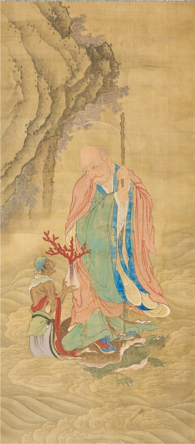 View full screen - View 1 of Lot 3091. Anonymous (Ming Dynasty) 佚名(明) | Luohan 渡海羅漢.