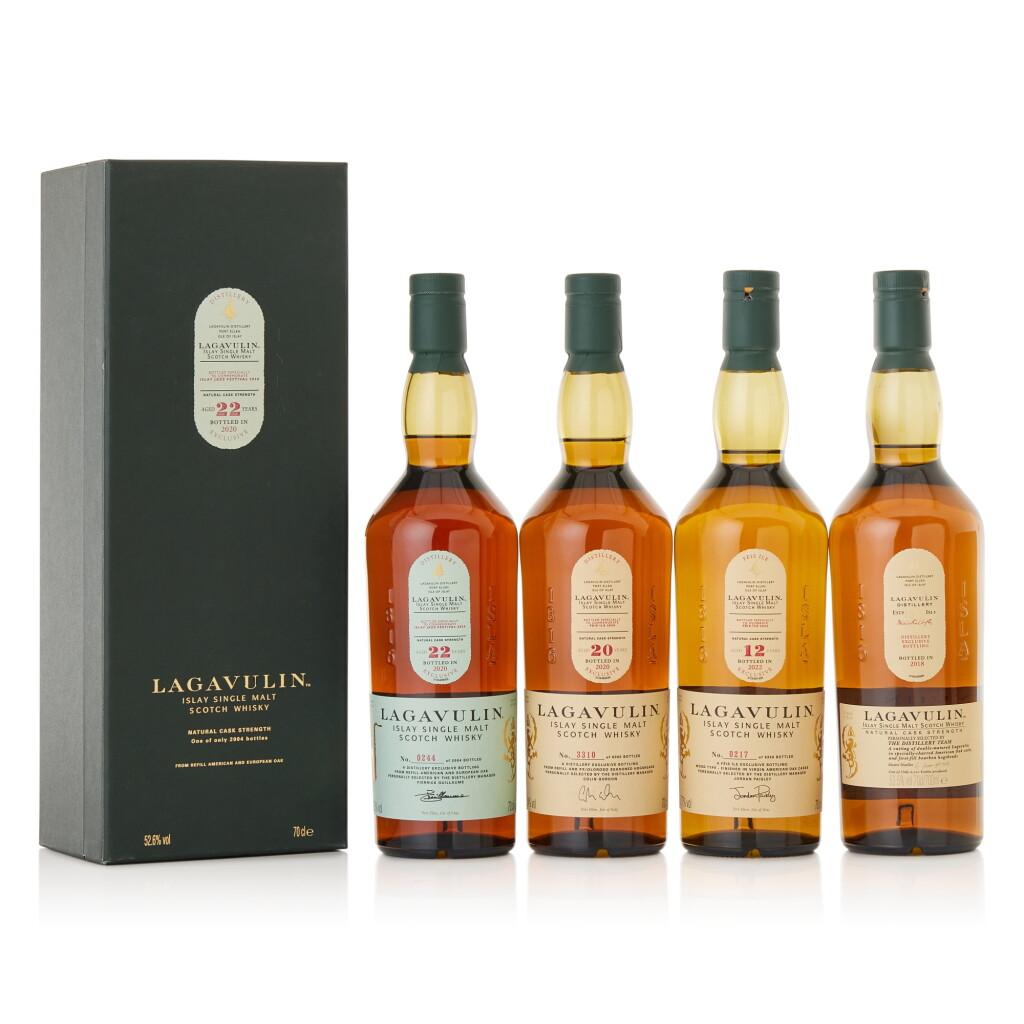 View full screen - View 1 of Lot 9518. Lagavulin Feis Ile, Jazz Festival and Distillery Exclusives (4 BT70).