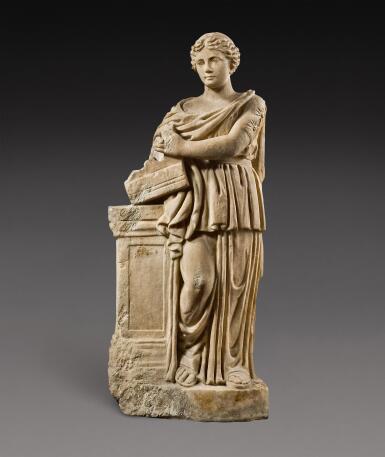 View full screen - View 1 of Lot 20. A Roman Marble Figure of the Muse Erato or Terpsichore, circa 2nd/3rd Century A.D..