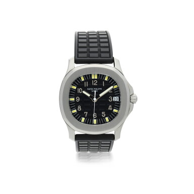 View full screen - View 1 of Lot 76. PATEK PHILIPPE | REFERENCE 5060 AQUANAUT A STAINLESS STEEL AUTOMATIC WRISTWATCH WITH DATE MADE IN 1997.