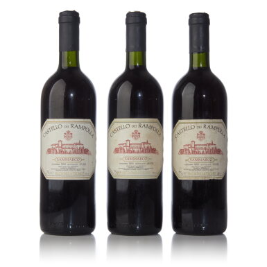 View full screen - View 1 of Lot 366. Sammarco 1986 Castello dei Rampolla (3 BT).