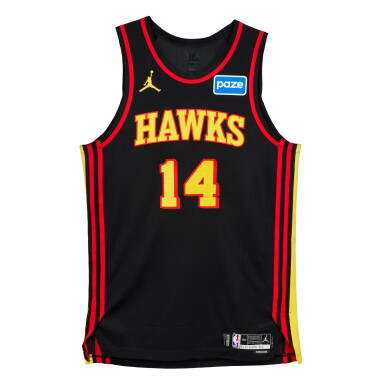 View full screen - View 1 of Lot 46. Asa Newell Atlanta Hawks 2026 NBA Playoffs Eastern Conference Round 1 Game Issued Statement Edition Jersey | Game 1 .