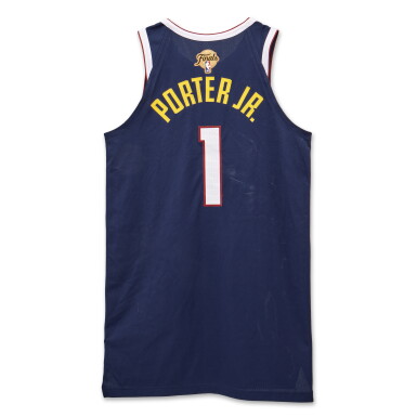 View full screen - View 1 of Lot 149. Michael Porter Jr. Denver Nuggets 2023 NBA Finals Game Worn Icon Edition Jersey | Game 2.