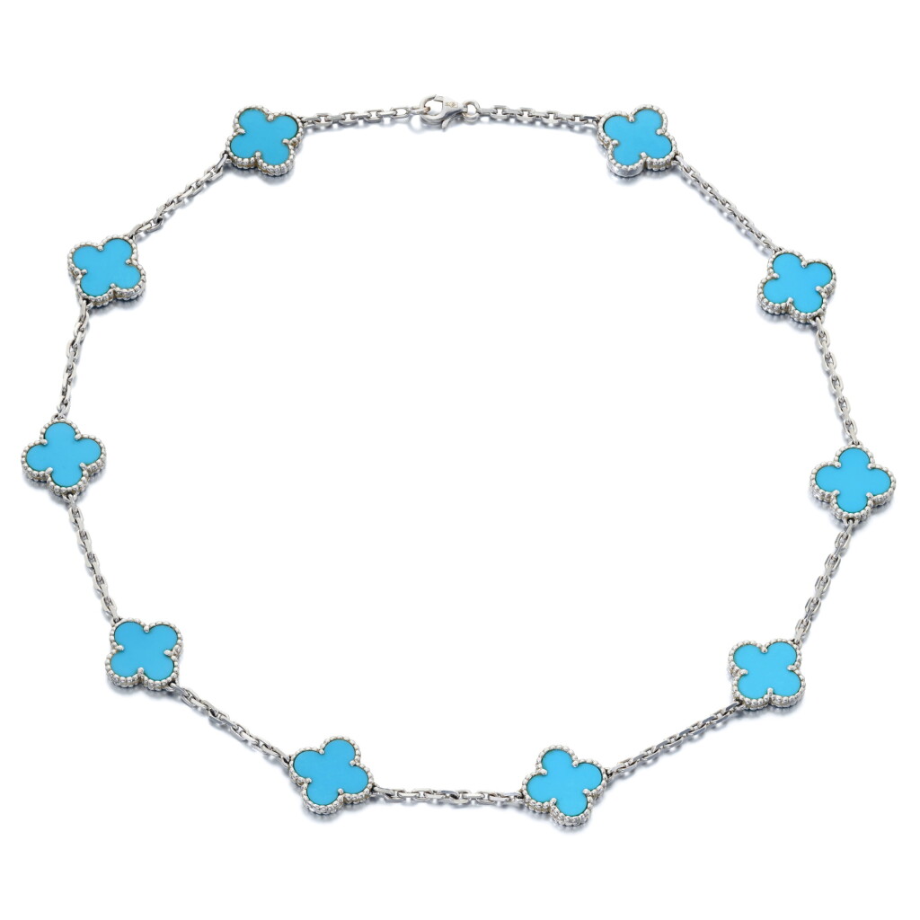 View full screen - View 1 of Lot 911. Turquoise ‘Vintage Alhambra’ Necklace.