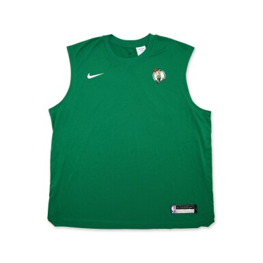 View full screen - View 1 of Lot 29. Jaylen Brown Boston Celtics 2024 NBA Finals Game Worn Sleeveless Shooting Shirt | Game 3 | NBA Finals MVP.