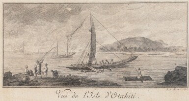 View full screen - View 1 of Lot 11. Taitbout. Essai sur l'isle d'Otahiti, 1779. In-8, demi-basane bleu-nuit. Edition originale..