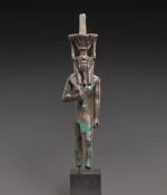 An Egyptian Bronze Figure of Nefertum, 26th Dynasty, 664-525 B.C.