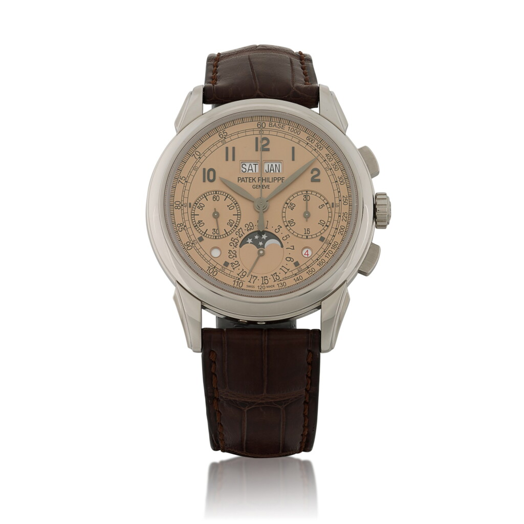 View full screen - View 1 of Lot 85. Ref. 5270P, Platinum perpetual calendar chronograph wristwatch with moon phases, day/night and leap-year indication Circa 2019 | 百達翡麗 | 5270P型號鉑金萬年曆計時腕錶備月相、晝夜及閏年顯示,約2019年製.