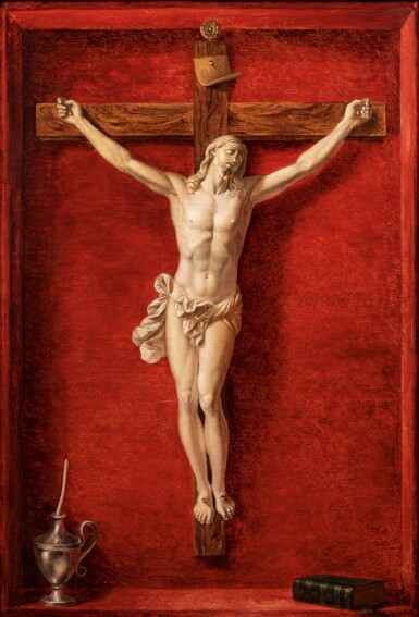 View full screen - View 1 of Lot 38. PROSPERO MALLERINI | TROMPE-L'ŒIL WITH A CRUCIFIX .