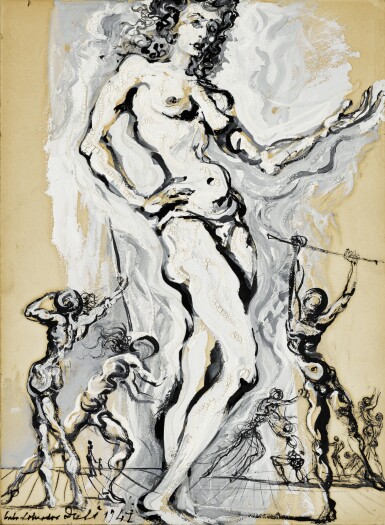 View full screen - View 1 of Lot 10. SALVADOR DALÍ | NU FÉMININ SPECTRAL.