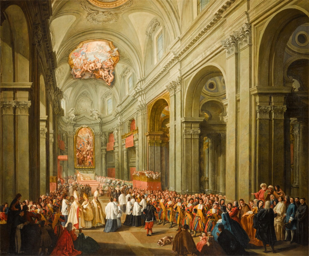 View full screen - View 1 of Lot 186. The Consecration of Cardinal Rezzonico in the church of S.S. Apostoli, Rome, 19 March 1743.
