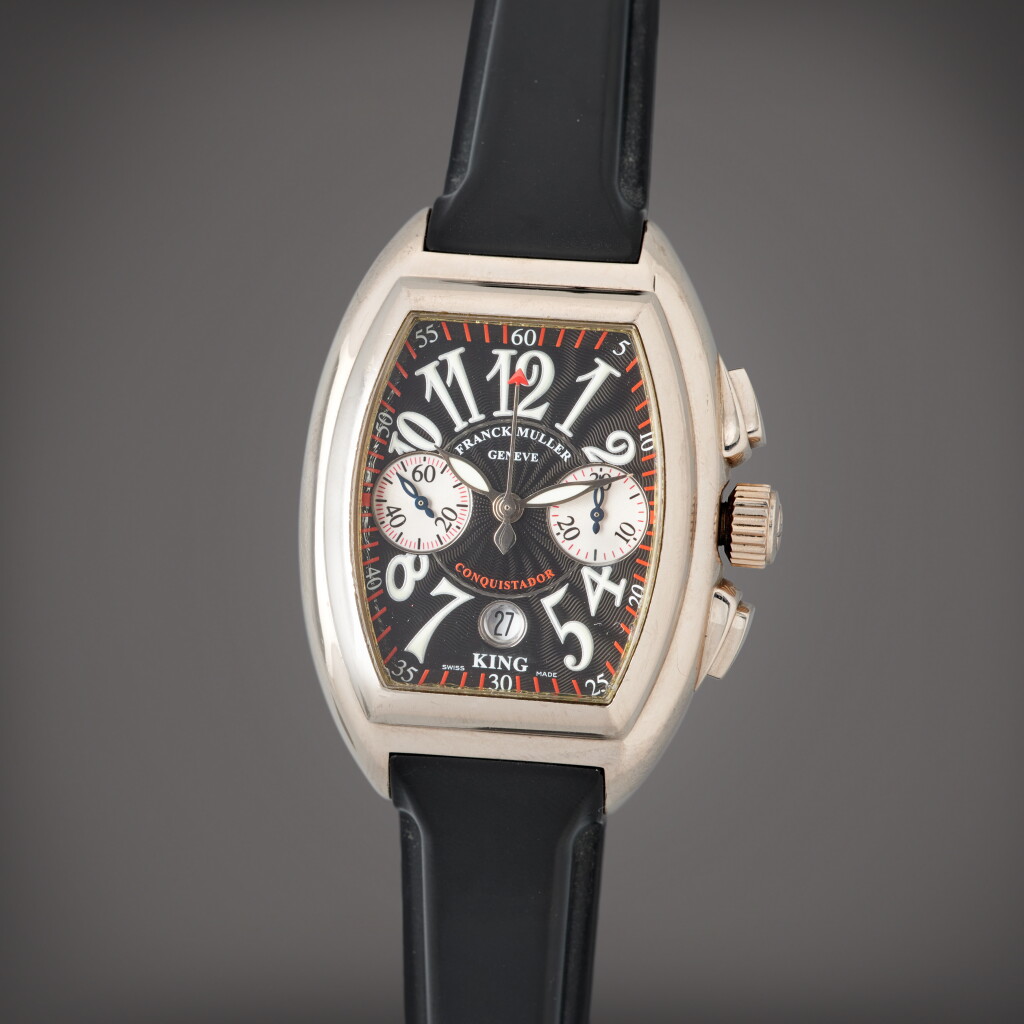 View full screen - View 1 of Lot 122. King Conquistador, Reference 8005 CC | A white gold chronograph wristwatch with date | Circa 2004.