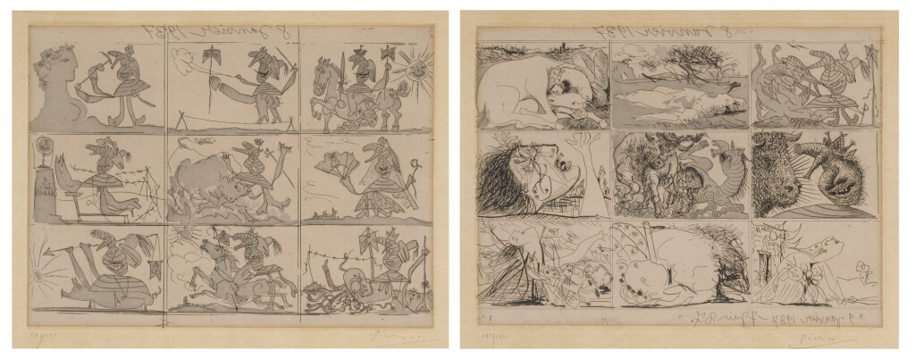 View full screen - View 1 of Lot 35. Sueño y mentira de Franco (B. 297-298; Ba. 615-616; C. Bks 28).