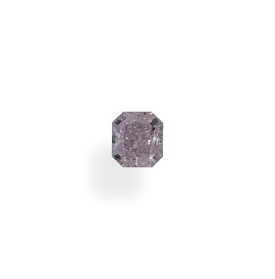 View full screen - View 1 of Lot 18. A 0.47 Carat Fancy Purplish Pink Cut-Cornered Rectangular Modified Brilliant-Cut Diamond.