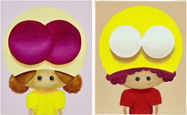 View full screen - View 1 of Lot 5585. i. Buns From Space ii. How's My Hair (Two Works) | i. 太空髮髻 ii. 我的頭髮如何(兩幅作品).