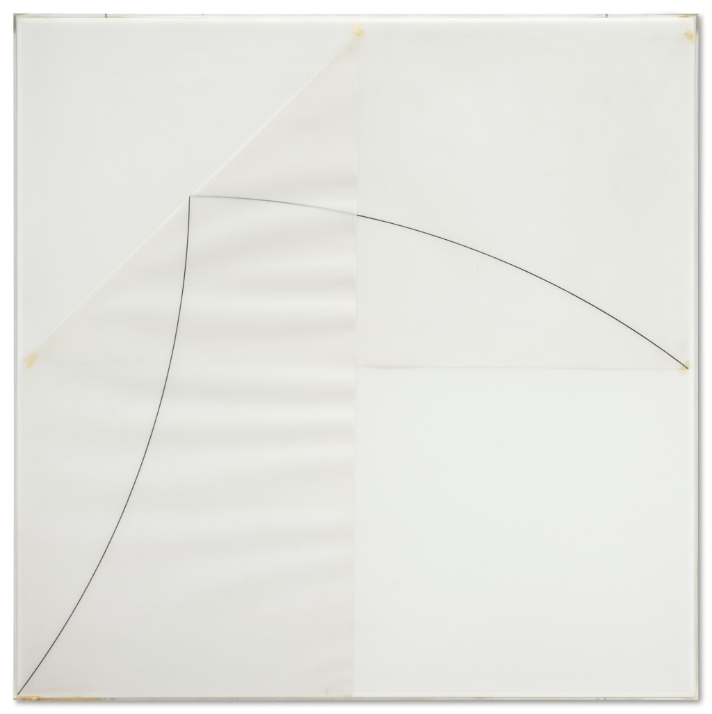 View full screen - View 1 of Lot 370. Pliage d’un arc de cercle sur un calque 1x3.