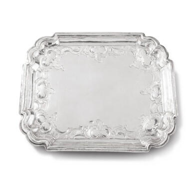 View full screen - View 1 of Lot 1119. A silver tray, maker’s mark Cyrillic FI, Moscow, 1775.