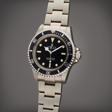 View full screen - View 1 of Lot 122. Reference 5513 | Submariner A stainless steel automatic wristwatch with bracelet, Circa 1987 | 勞力士 型號 5513 Submariner 精鋼自動上鏈鍊帶腕錶,製作年份約 1987.