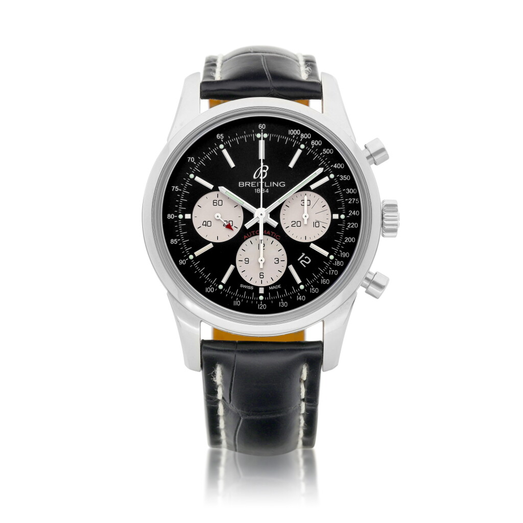 View full screen - View 1 of Lot 8034. Transocean Chronographe, Reference AB0152 | A stainless steel chronograph wristwatch with date, Circa 2020 | 百年靈 | Transocean Chronographe 型號AB0152 | 精鋼計時腕錶,備日期顯示,約2020年製.