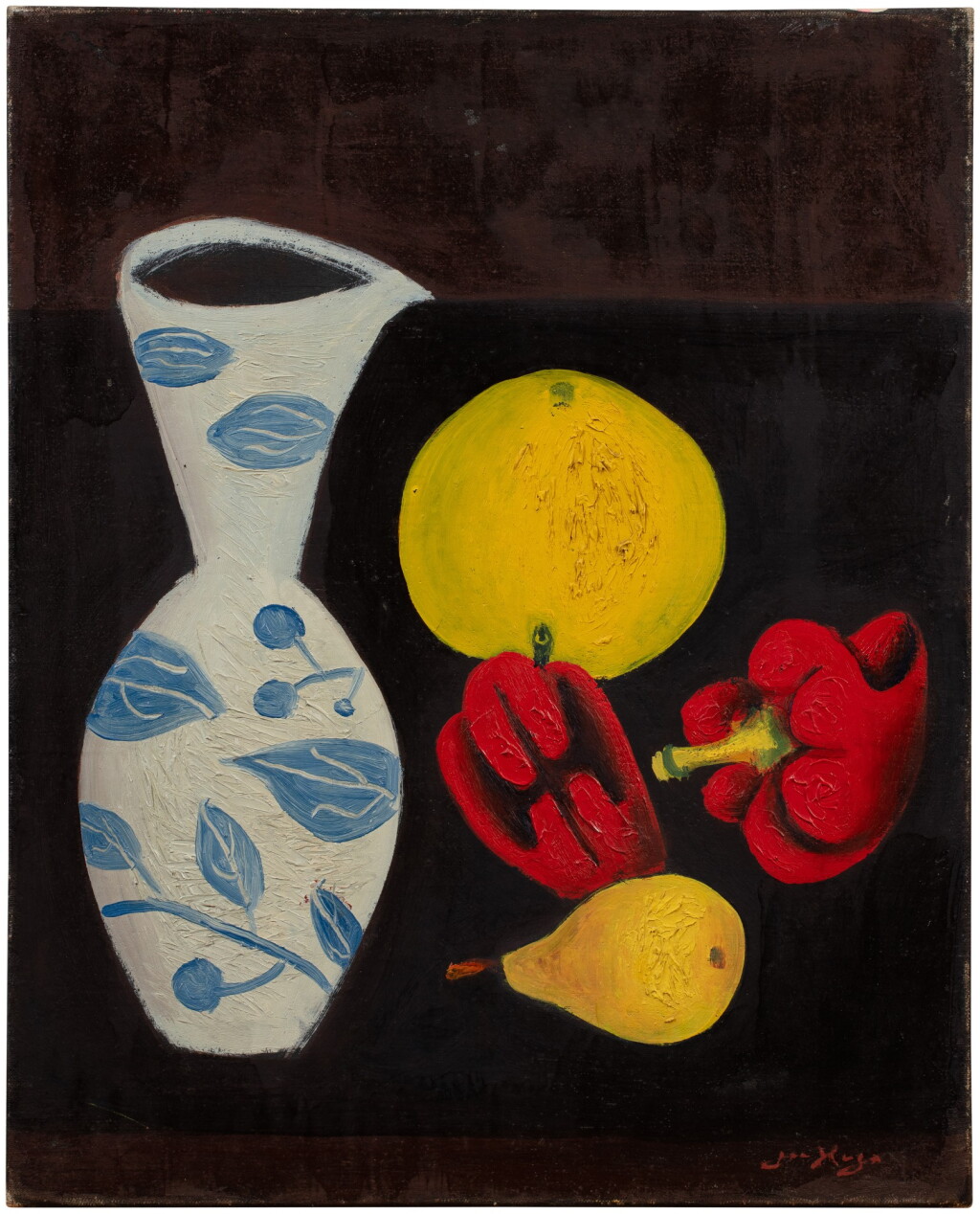 View full screen - View 1 of Lot 49. Nature morte aux poivrons.