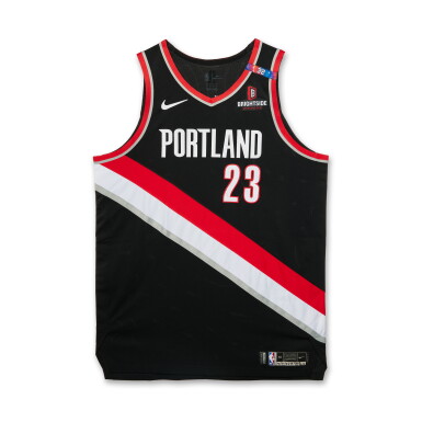 View full screen - View 1 of Lot 155. Donovan Clingan Portland Trail Blazers 2024-2025 Game Worn Icon Edition Jersey | 2nd Career Game | Matched to 2 Games | Double-Double.