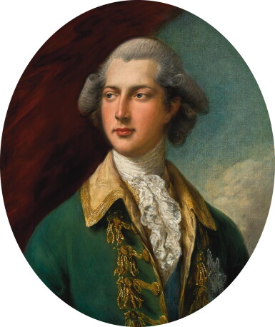 View full screen - View 1 of Lot 35. THOMAS GAINSBOROUGH, R.A. | Portrait of H.R.H. Prince George, Prince of Wales (1762–1830), later King George IV | 湯馬斯・庚斯博羅,R.A. | 《威爾斯親王喬治王子殿下肖像,後稱英王喬治四世(1762–1830年)》 .