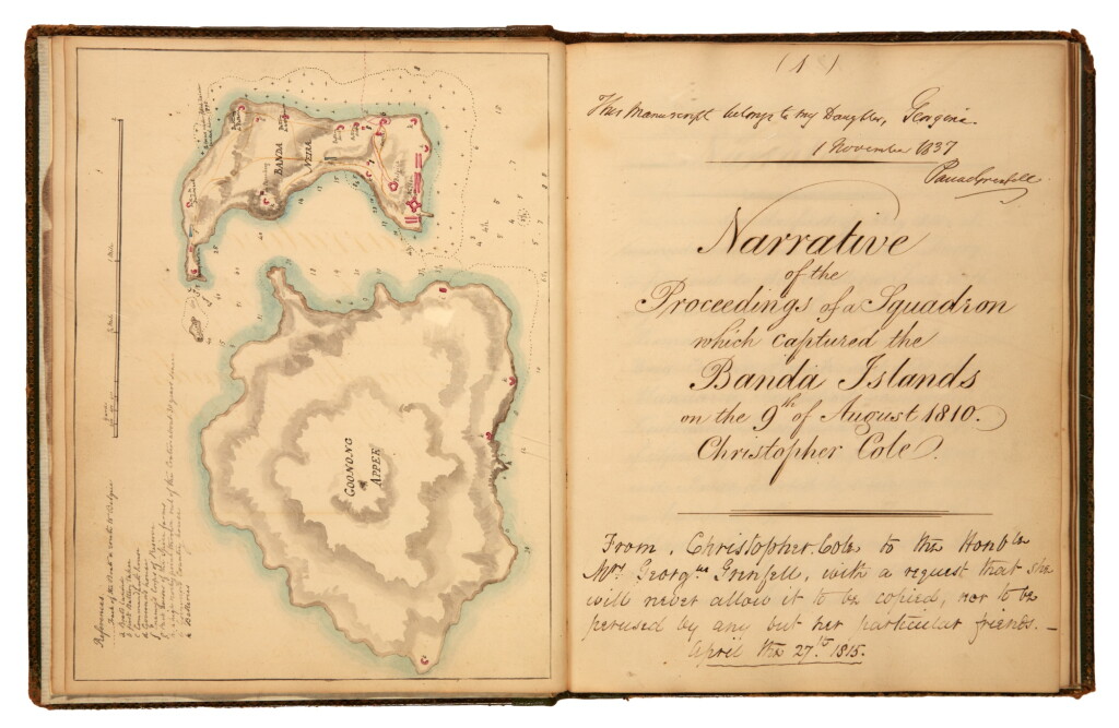 View full screen - View 1 of Lot 13. Captain Christopher Cole | Manuscript narrative of the capture of Banda Neira in August 1810.